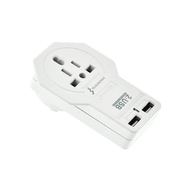 STV902 UNIVERSAL TRAVEL ADAPTER WITH DOUBLE USB CHARGERS SANSAI 10570456