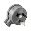 CD106/1GY 3 PIN FLAT PLUG TOP GREY SIDE ENTRY - LOW PROFILE HPM CD106/1GY