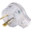 418UATR 3PIN FLAT PLUG TOP TRANSPARENT CLEAR/ SIDE ENTRY- LOW PROFILE CLIPSAL CLI418SUATR