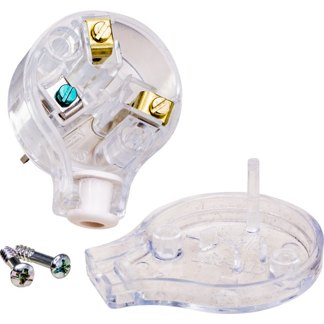 418UATR 3PIN FLAT PLUG TOP TRANSPARENT CLEAR/ SIDE ENTRY- LOW PROFILE CLIPSAL CLI418SUATR