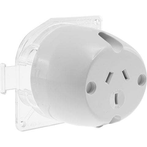 PDL51M/B SURFACE  MOUNT SOCKET WHITE 250V 10A 3 PIN CLIPSAL CLIPSAL PDL51M/B