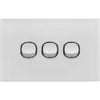 ASW3 ACRYLIC 3 GANG SWITCH PLATE 3 GANG POWER SWITCH 2 WAY DOSS LY77GSW3
