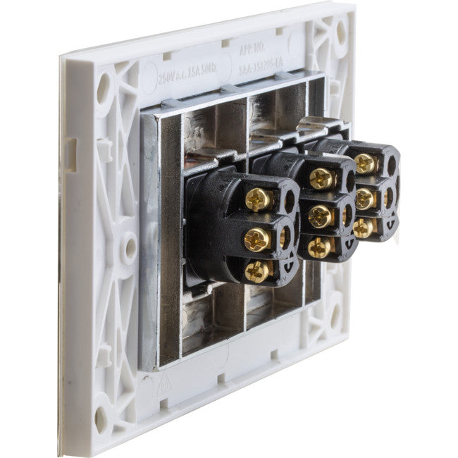 ASW3 ACRYLIC 3 GANG SWITCH PLATE 3 GANG POWER SWITCH 2 WAY DOSS LY77GSW3