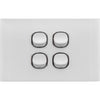 ASW4 ACRYLIC 4 GANG SWITCH PLATE 4 GANG POWER SWITCH 2 WAY DOSS LY77GSW4