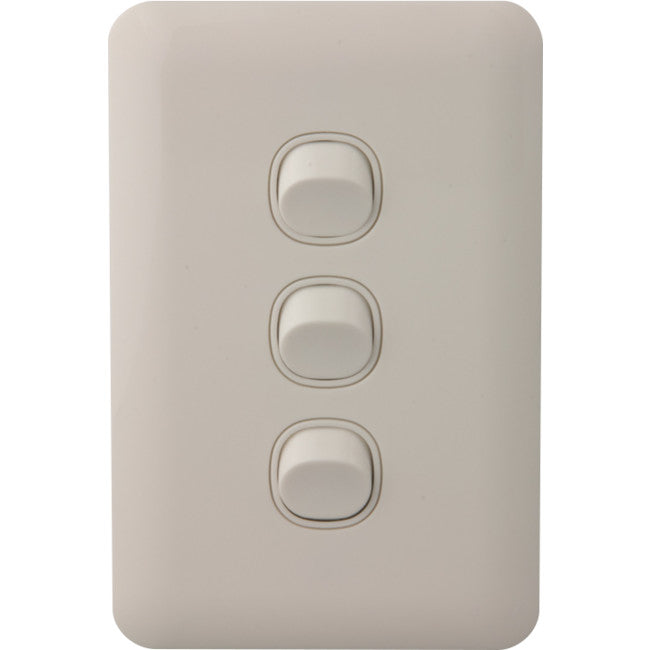 S3W SUPER SLIM TRIPLE LIGHT SWITCH WAFER SERIES TRANSCO S3W