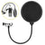 Microphone Pop Filter Mic Wind Screen Mask Shield for Recording Studio Double Layer