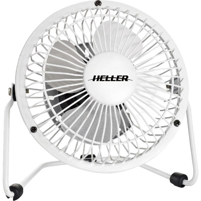 HVF10UWE 10CM MINI HIGH VELOCITY FAN WHITE METAL - USB POWER SOURCE HELLER HVF10UWE