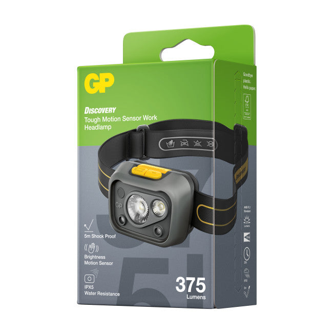 GPCHW54 DISCOVERY 375LM HEADLAMP WITH MOTION SENSOR GP 12650850