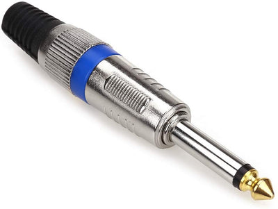 1/4" 6.35mm TS Mono Jack Audio Connector Guitar Cable Repair Replacement