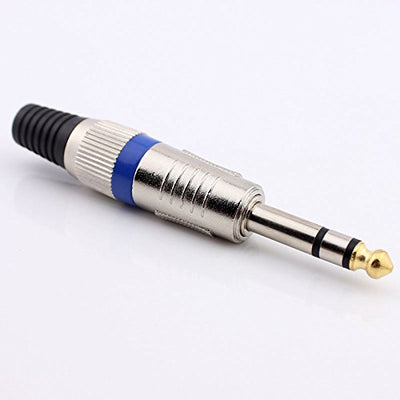 1/4" 6.35mm TRS Stereo Jack Audio Connector Guitar Cable Repair Replacement