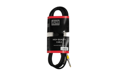 Event Lighting JJR3EL - 3m Jack TS Male to Jack TS Right Angle Male Signal Lead - Yellow Ring