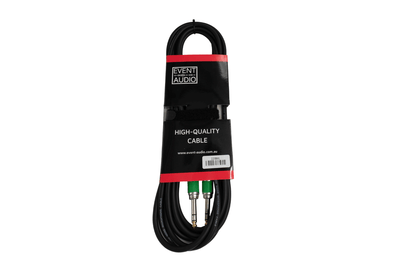Event Lighting JJ5BALEL - 5m Jack TRS Male to Jack TRS Male Signal Lead - Green Ring