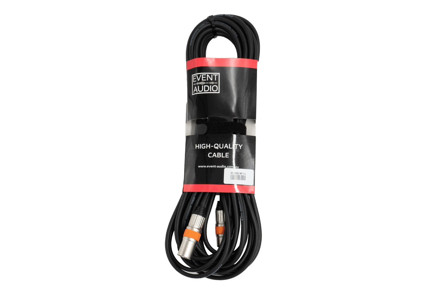 Event Lighting XLRMXLRF10EL - 10m XLR 3 Pin Male to Female Signal Lead - Orange Ring