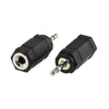 2.5mm Stereo Male Jack to 3.5mm Stereo Female Socket Adapter