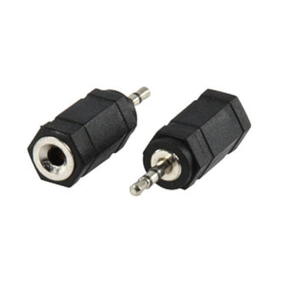 2.5mm Stereo Male Jack to 3.5mm Stereo Female Socket Adapter