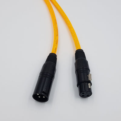Yellow XLR Cable Male Female Jack 3-Pin Balanced Microphone Mic Lead