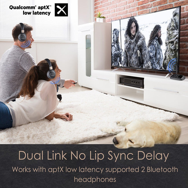 TC500PGRY DUAL BLUETOOTH TRANSCEIVER AUDIO APTX LONG RNGE OASISPLUS AVANTREE BTTC-500P-GRY