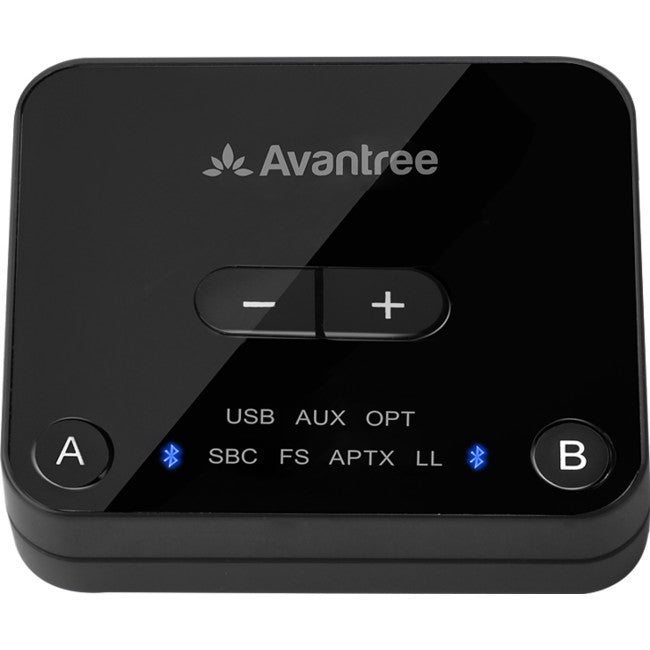 TC418PBLK BLUETOOTH AUDIO TRANSMITTER AUDIKAST PLUS APTX OPTICAL VOL AVANTREE