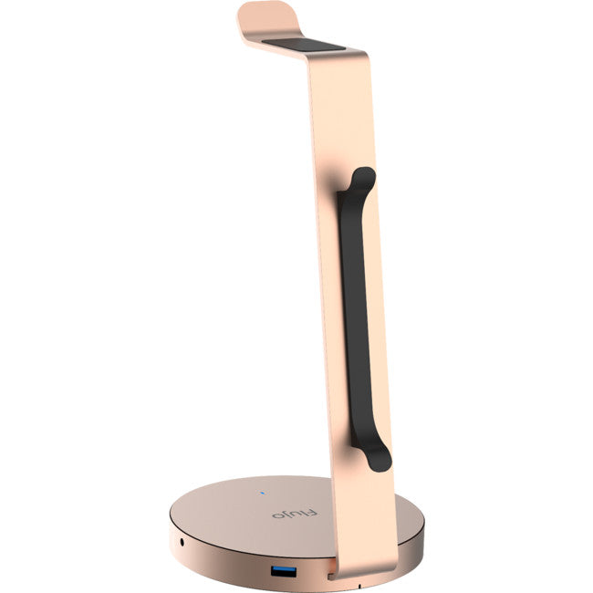 AH2GLD HEADSET STAND WITH USB3.0 HUB GOLD AUDIO AUX FLUJO AH2-GOLD