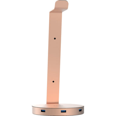AH2GLD HEADSET STAND WITH USB3.0 HUB GOLD AUDIO AUX FLUJO AH2-GOLD