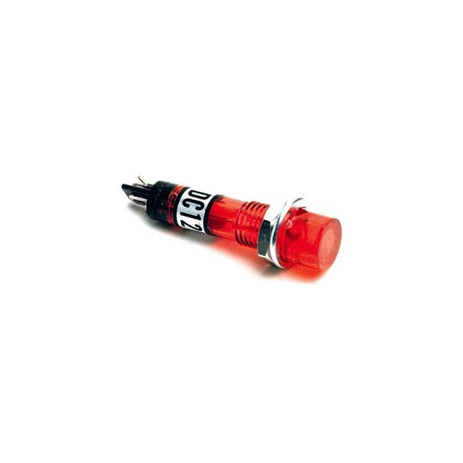 MD600R 12V INDICATOR LIGHT RED DC GLOBE - 10MM PANEL MOUNT
