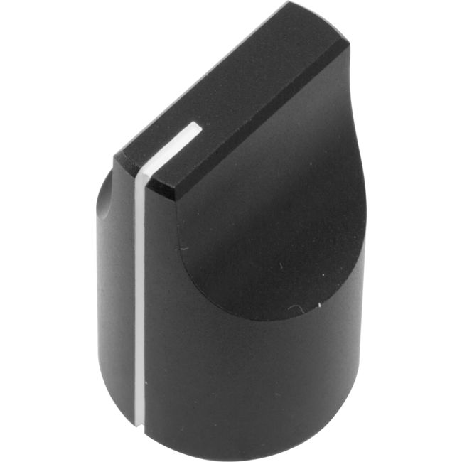 PD1627SB BLACK KNOB WITH SET SCREW 16MM DIAMETER ALUMINIUM CS265-PD1627SA-6DW7H