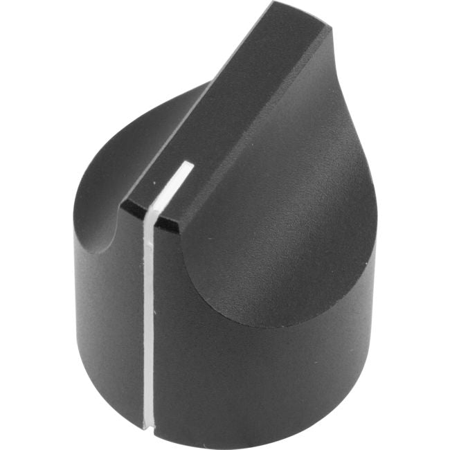 PD2227SB BLACK KNOB WITH SET SCREW 22MM DIAMETER ALUMINIUM CS265-PD2227SB-6DW7H