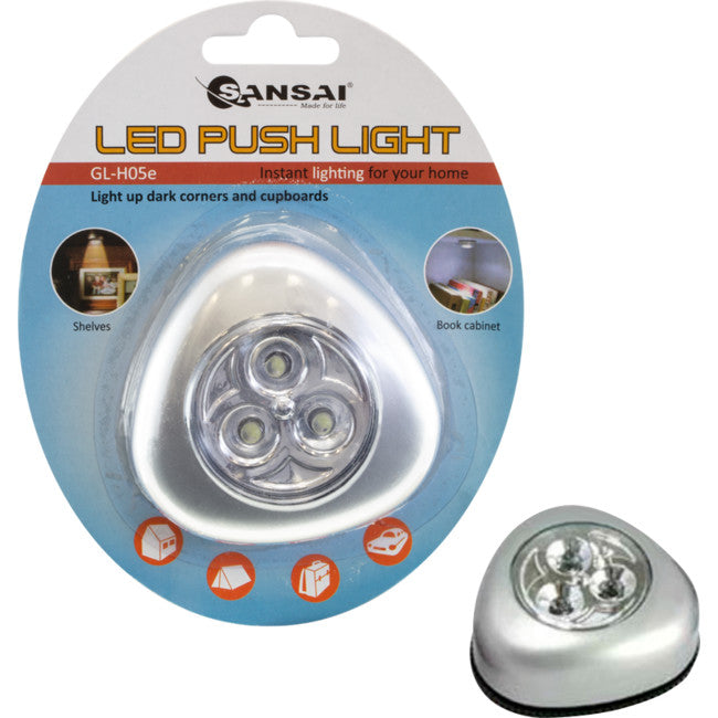 GLH05ESV LED PUSH LIGHT SILVER SANSAI SANSAI GLH05E