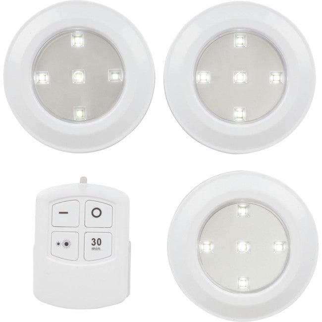 SL3511 LED PUCK LIGHT 3 PACK WITH REMOTE SL3511
