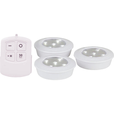 SL3511 LED PUCK LIGHT 3 PACK WITH REMOTE SL3511