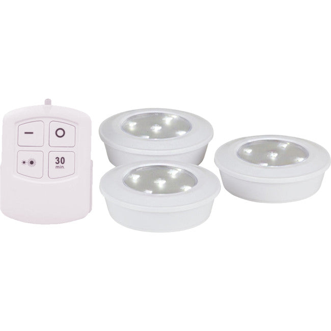 SL3511 LED PUCK LIGHT 3 PACK WITH REMOTE SL3511