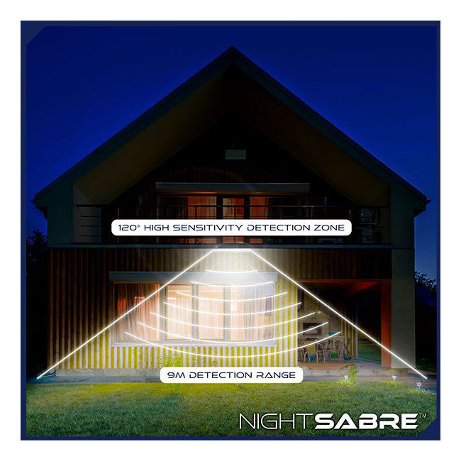 NIGHTSABRE 14W IP65 LED SENSOR LIGHT 1400 LUMEN FLOODLIGHT EOS ES-NIGHTSABRE