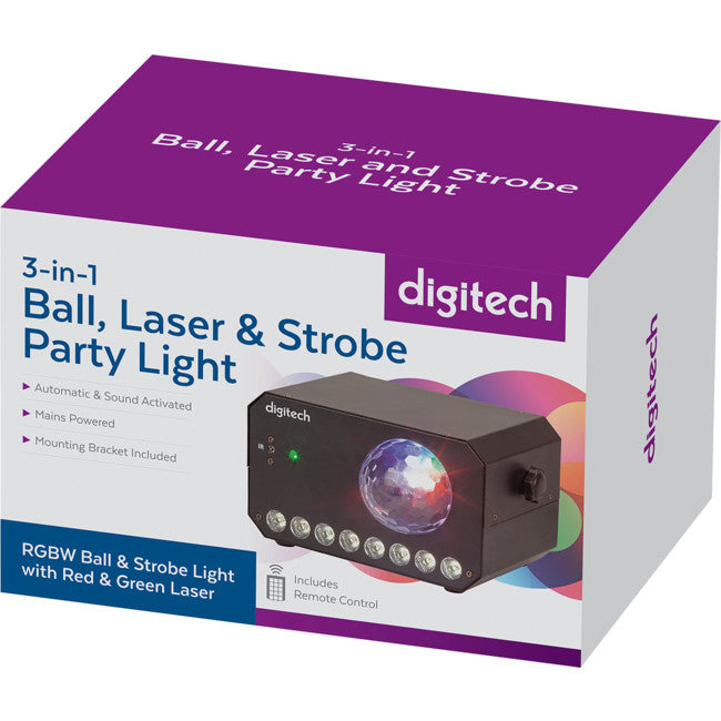 SL3540 BALL LASER STROBE PARTY LIGHT DIGITECH SL3540