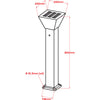 PLSB5W-3K/5K-800 5W SOLAR LED BOLLARD LIGHT 3K - 5K - 450-500LM POWERCELL 25122620