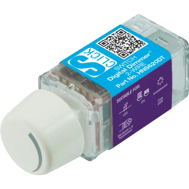 HNS620DT ROTARY SWITCH DIGITAL DIMMER 2-WIRE 240V 350V S-ClLICK CABAC 25260146