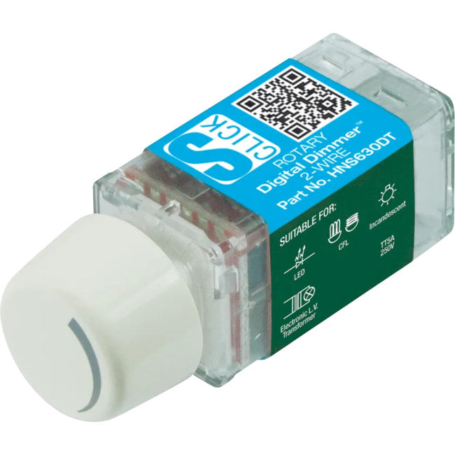 HNS630DT - ROTARY DIGITAL DIMMER - 2-WIRE 240V 350W S-CLICK - CABAC