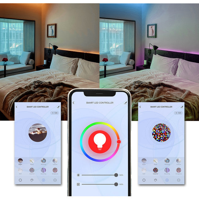 LS652M 2M SMART RGB LED STRIP IP65 ACTIVIVA APP CONTROLLED MBEAT ACA-LS65RGBWW-2M