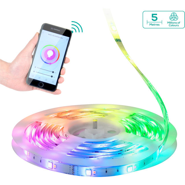 LS655M 5M SMART RGB LED STRIP IP65 ACTIVIVA APP CONTROLLED MBEAT ACA-LS65RGBWW-5M