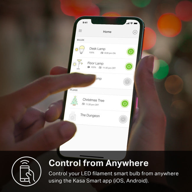 KL50B B22 FILAMENT SMART GLOBE 2700K KASA 800LM TP-LINK KL50B