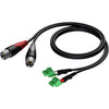 CLA83405 2X XLR TO 2X 3-PIN - 0.5M TERMINAL BLOCK - 3.81MM LEAD PROCAB CLA834/05