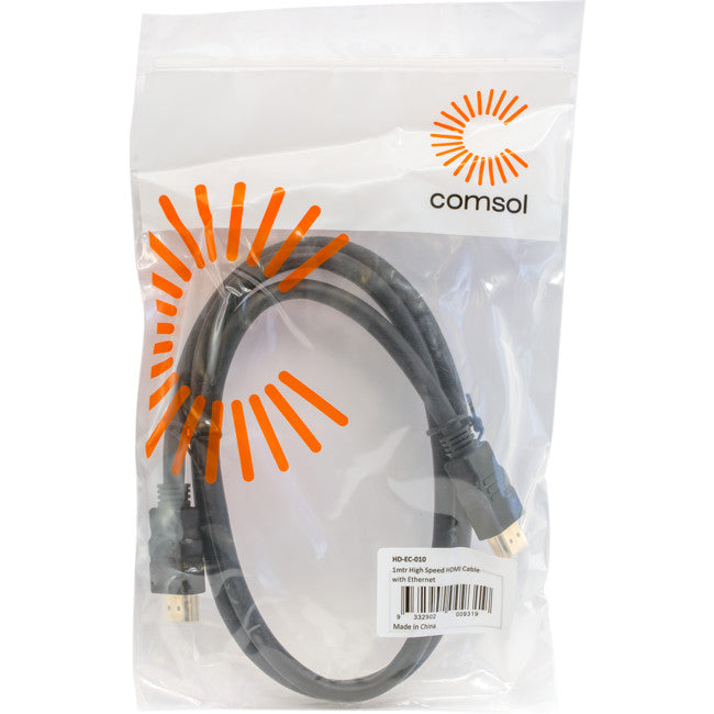 HDMI1M HDMI LEAD WITH ETHERNET - 1M HDMI2.0 ROUND COMSOL HD-EC-010