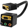 LC6092 VGA PLUG TO 3XRCA & VGA 30CM SOCKET- VGA TO COMPONENT LEAD PRO2