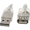 LC7187 1M USB-A PLUG TO USB-A SOCKET EXTENSION USB2.0 TRANSPARENT PRO2