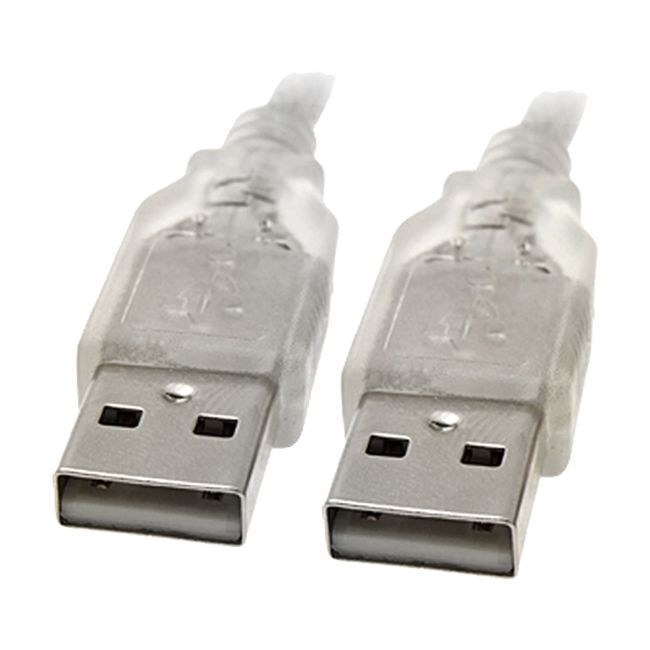 LC7193 USB-A PLUG TO USB-A PLUG - 3M LEAD USB2.0 - TRANSPARENT PRO2