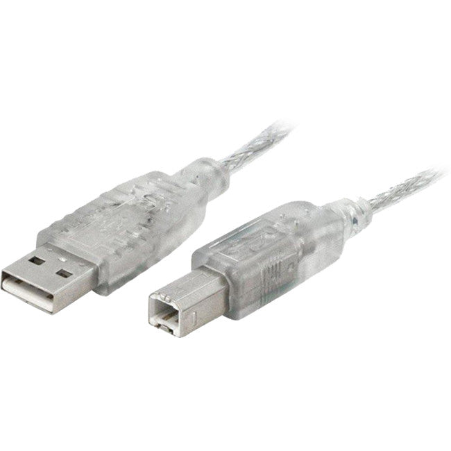 LC7201 2M USB-A PLUG TO USB-B PLUG LEAD USB2.0 - TRANSPARENT ASTROTEK CBAT-USB-AB-2M