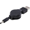 LC7224 RETRACTABLE  USB TO DC - 0.8M PLUG TO PLUG USB2 TO 1.3MM DC PRO2