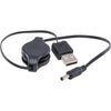 LC7224 RETRACTABLE  USB TO DC - 0.8M PLUG TO PLUG USB2 TO 1.3MM DC PRO2