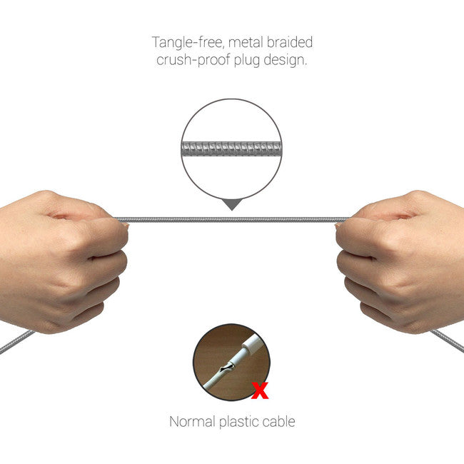 ICA-SLV 1.2M LIGHTNING CABLE SILVER MFI TOUGHLINK MBEAT MB-ICA-SLV