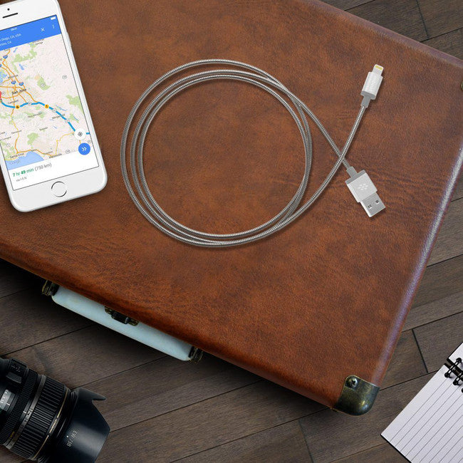 ICA-SLV 1.2M LIGHTNING CABLE SILVER MFI TOUGHLINK MBEAT MB-ICA-SLV