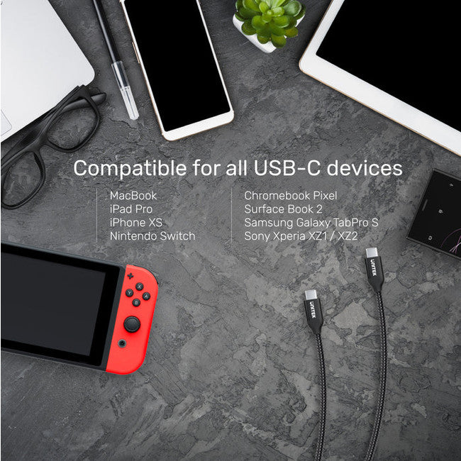 C14059BK 2M USB-C 100W PD FAST CHARGING CABLE WITH DATA UNITEK 27727395